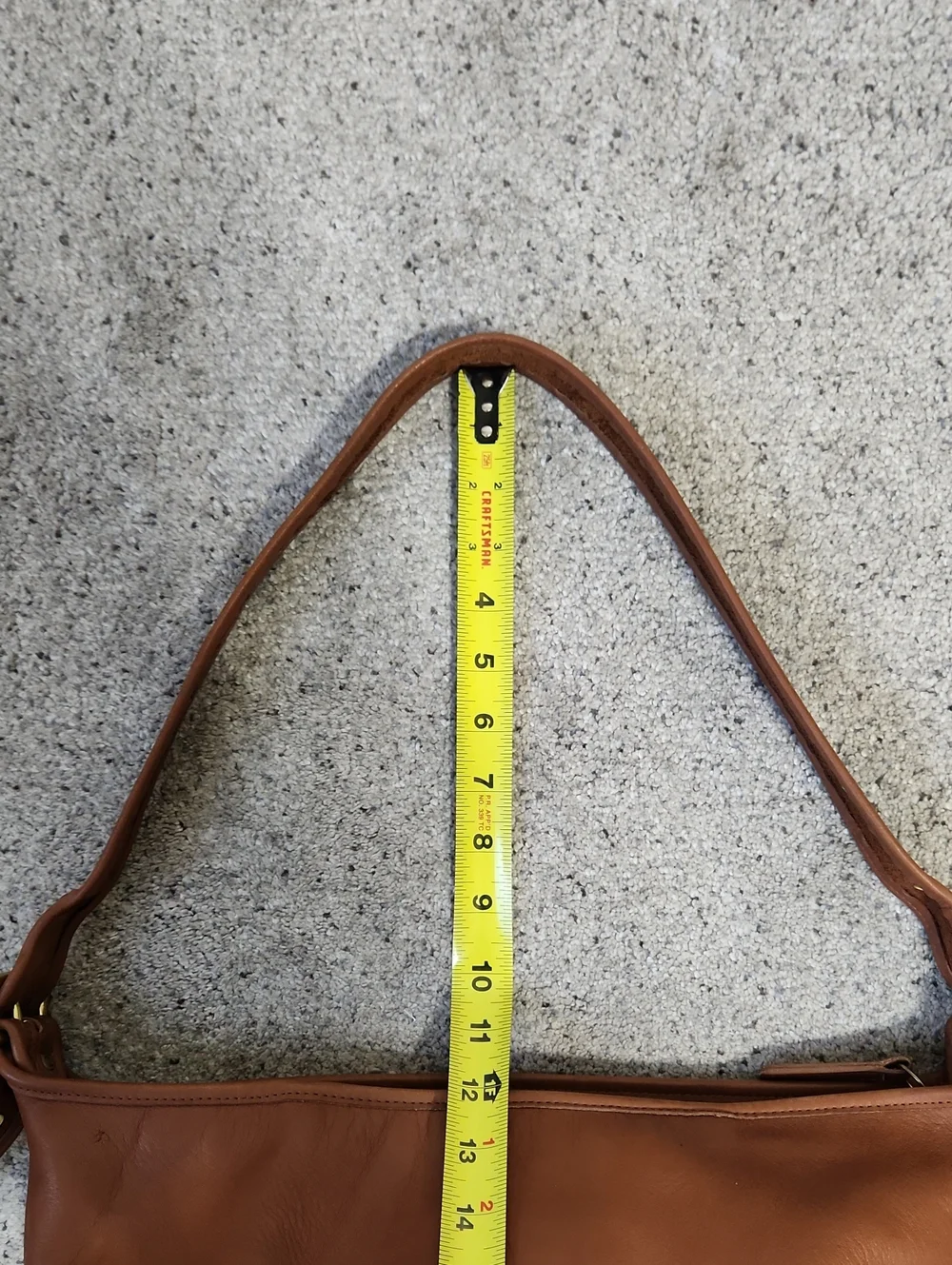 Vintage Coach British Tan Duffle Sac #9085 Hobo Bag
